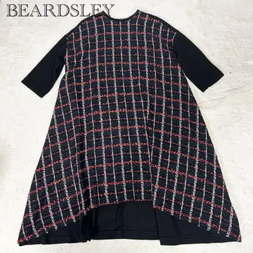 새상품급 BEARDSLEY 자카드 트위드 원피스 울 맥시 길이