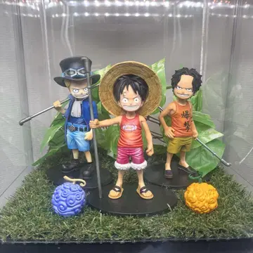 원피스 피규어 루피 에이스 사보 유년기 악마의 열매 키링