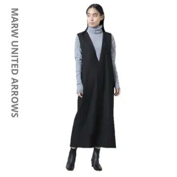 마루 유나이티드 애로우즈 오버롤 스커트 38 블랙