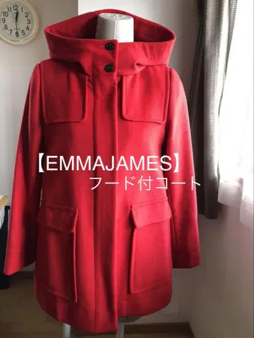 [ EMMAJAMES ] 후드 부착 코트 새상품급
