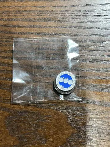 산마리노 파랑 원형 핀 배지 오사카 간사이 만박 EXPO2025
