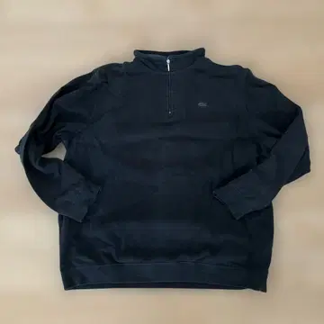 Lacoste 블랙 하프 지퍼 트레이닝복
