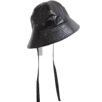 새상품 라메 조 드 릴리스 인조 가죽 햇 리본 블랙 57cm