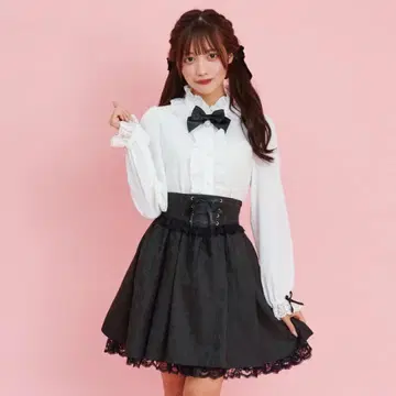 시크릿허니 레이스 버슬 스커트