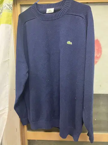 Lacoste 네이비 코튼 니트 스웨터