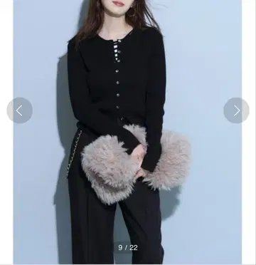 새상품 미사용 택 포함 JUSGLITTY 서스펜더 체인 포함 와이드 팬츠