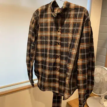 United Tokyo 체크 무늬 리본 포함 긴팔 셔츠