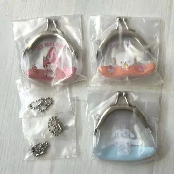산리오 가마구치 키링 마이멜로디 코기뮨 시나모롤 3개 세트