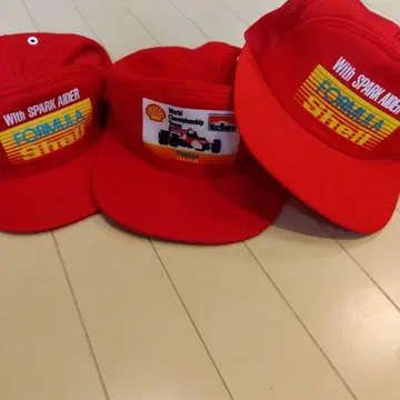 새상품 쇼와 쉘 석유 모자 3종 세트