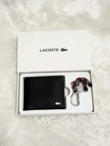 LACOSTE 블랙 접이식 지갑