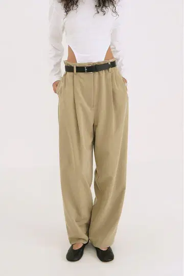 CLANE WAIST BELT DAD PANTS