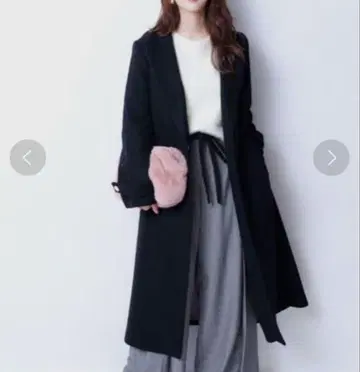 새상품 미사용 택 포함 JUSGLITTY 리본 벨트 롱 코트