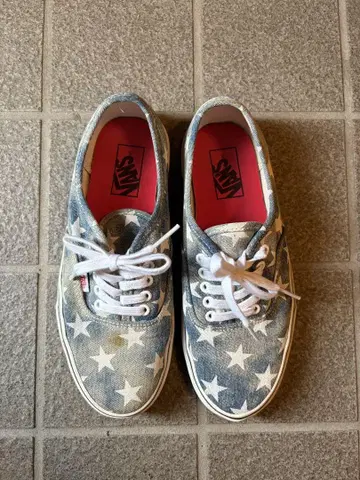 VANS 데님 스니커즈 스타 별 패턴