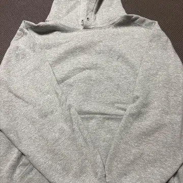 Champion 그레이 후드 부착 후드티