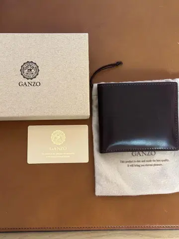 GANZO 접이식 지갑 쉘 코도반 버건디
