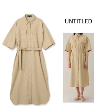 미사용 UNTITLED 언타이틀 벨트 밀리터리 셔츠 원피스