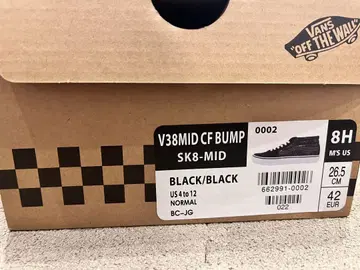 Vans V38MID CF BUMP SK8-MID 블랙 42