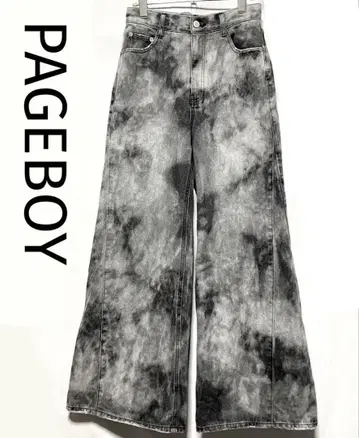 PAGEBOY 하이라이즈 와이드 데님 팬츠 여성용