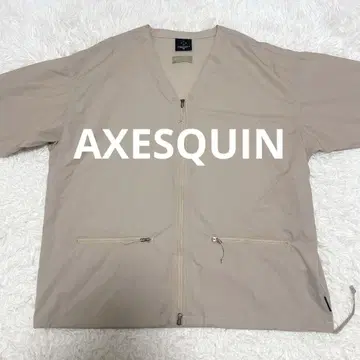 AXESQUIN 한 번만 사용 M 베이지 노카라 나일론 자켓
