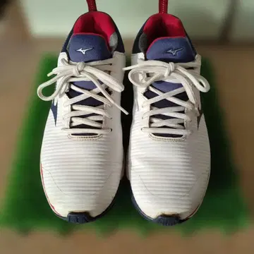 Mizuno 골프화 화이트/네이비/레드 스파이크리스