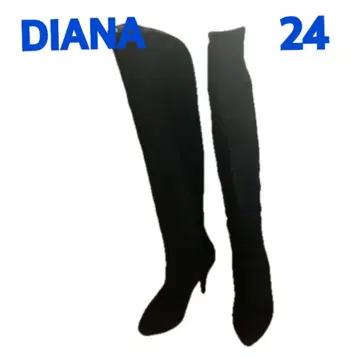 DIANA 다이애나 블랙 니하이 롱 부츠 스웨이드 24