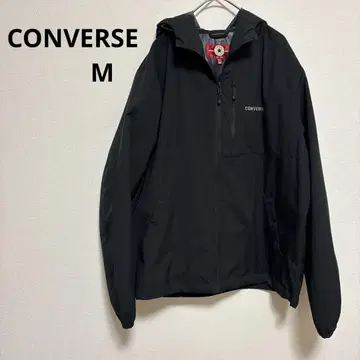 [ 시착만 한 상품 ] CONVERSE 후드 부착 나일론 자켓 M 블랙