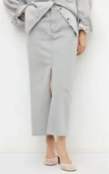 L'Appartement BLEACH DENIM SKIRT 36