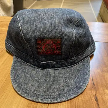 EVISU 데님 스트라이프 캡 리버서블