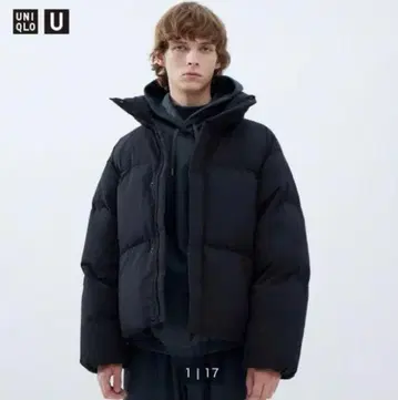 UNIQLO U 패디드 볼륨 자켓 블랙 M 유니클로 유