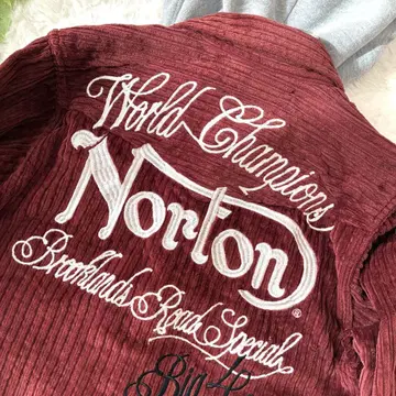 Norton 노튼 후드티 코듀로이 셔츠 자켓 자수