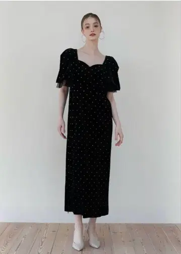 Acka bijou dot velours dress 사이즈 1