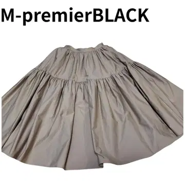 [ 새상품급 ] M-PREMIER BLACK 볼륨 스커트 베이지