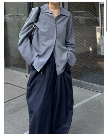 새틴 오버 셔츠 영글