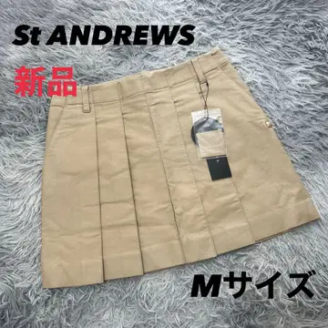 새상품 세인트앤드류스 플리츠 스트레치 스커트 가을/겨울 베이지 M