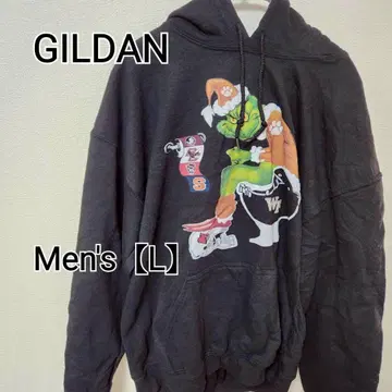 z161 [ GILDAN ] 프린트 후드티 ( 남성용 L ) 블랙