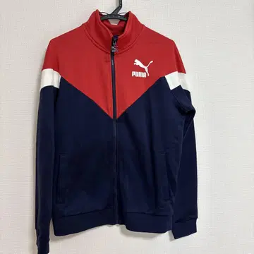 PUMA 스포츠 저지 빨간색 네이비