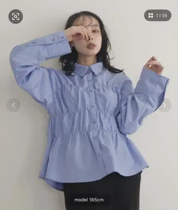 셔링 뷔스티에 디자인 셔츠