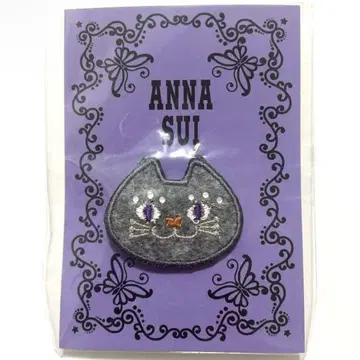 새상품 ANNA SUI 브로치 고양이 그레이