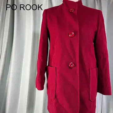 PO.ROOK 버건디 피코트 울 7 캐주얼 심플