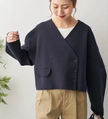 [ 미사용 새상품 ] Spick and Span V넥 니트 자켓