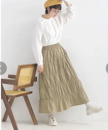 가을 신상품! 루필리안 개더 턱 스커트