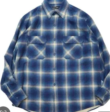 Subculture OMBRE CHECK SHIRT / BLUE3