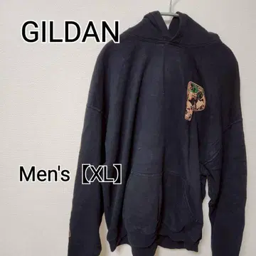 z164 [GILDAN] 프린트 후드티 (남성용 XL) 블랙