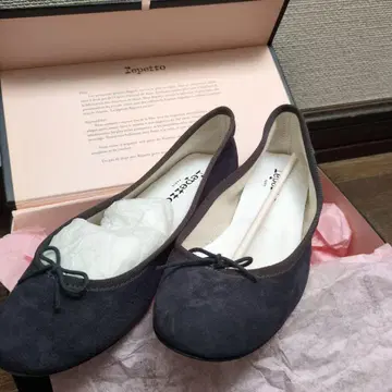 미사용 Repetto 다크 그레이 플랫슈즈 38