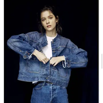 [ 5 1/2 ] 2ND-LINE CROP DENIM 자켓