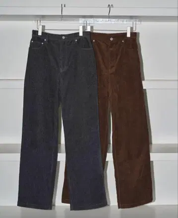 Straight Corduroy Pants 차콜 그레이