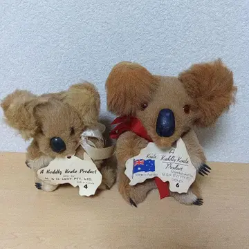 호주 구매 코알라 봉제 인형 입상 2점 세트 빈티지