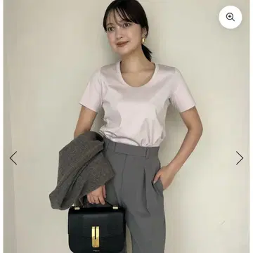 anuans 실크 터치 코튼 U넥 T