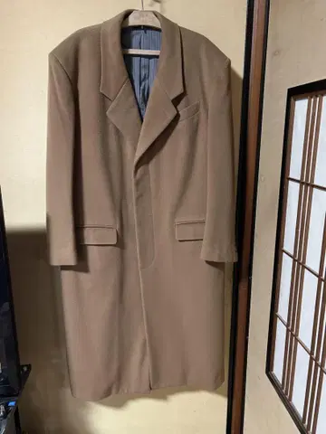 [ Karl Lagerfeld ] 카멜 롱 코트 캐시미어 100%