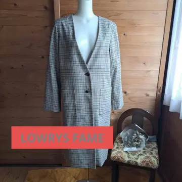 LOWRYS FAME 체크 무늬 롱 코트